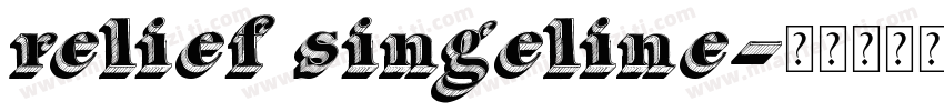 relief singeline字体转换